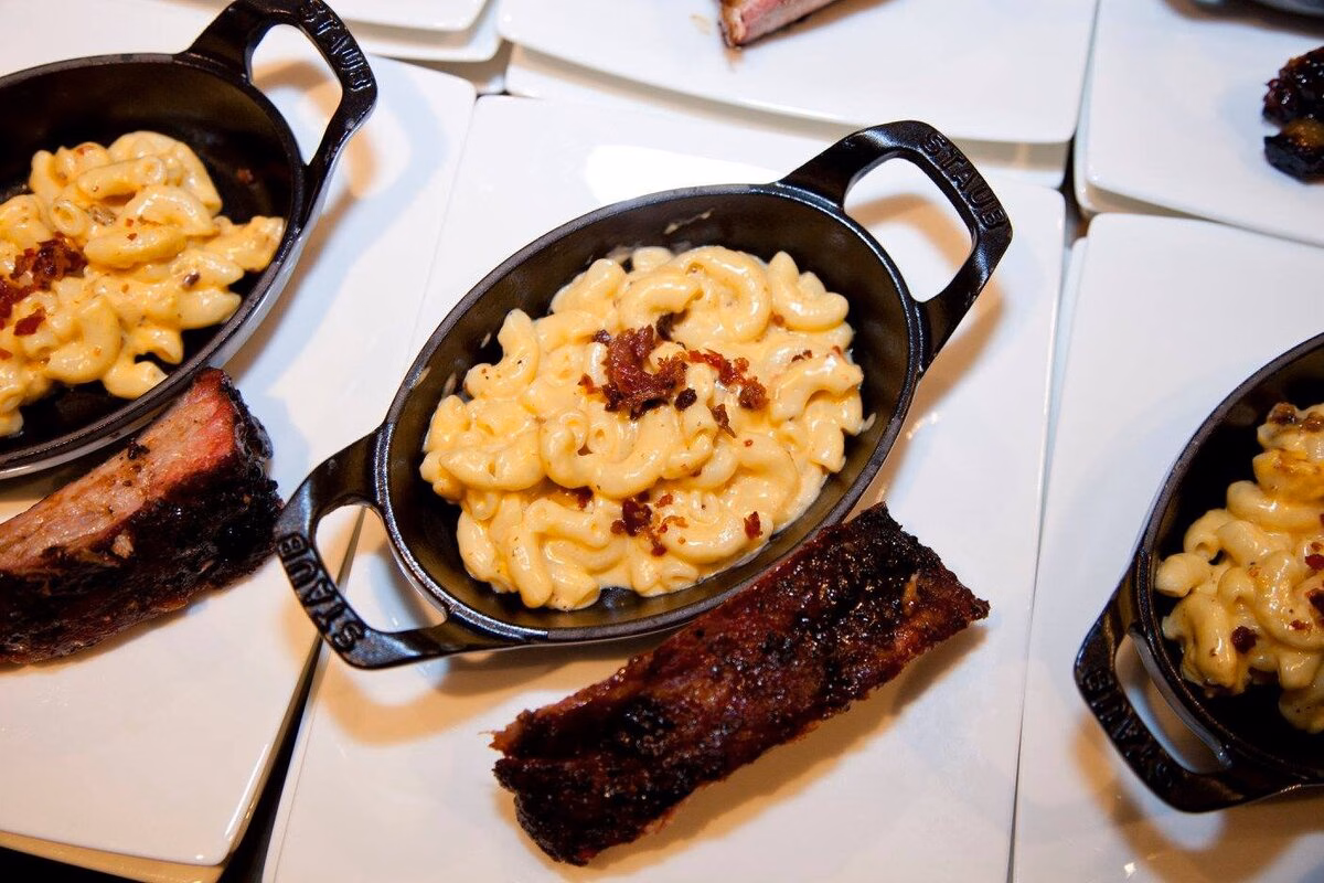Smoked St. Louis-style spare ribs at Hutchins BBQ